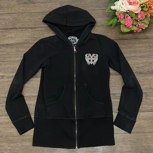 V Cristina woman’s black zip up hoodie